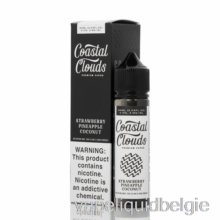 Vape Vloeistof Aardbei Ananas Kokosnoot - Kustwolken Co. - 60 Ml 0 Mg